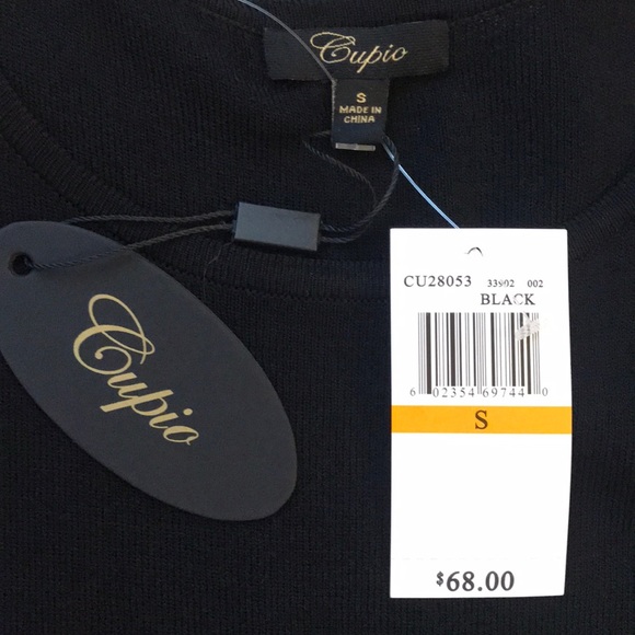 NWT Cupio Long Black Sleeveless Shirt/ Dress Sz S - Picture 8 of 8